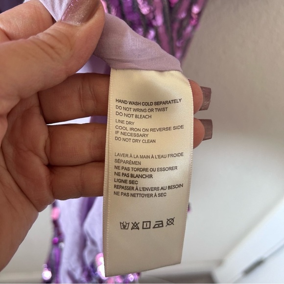 FREE PEOPLE Ella Sequin Duster Small Purple Black Relaxed Longline Dressy Party - Picture 9 of 16